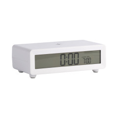 Budík Berlín LCD s nabíjačkou Karlsson KA6156WH, biela